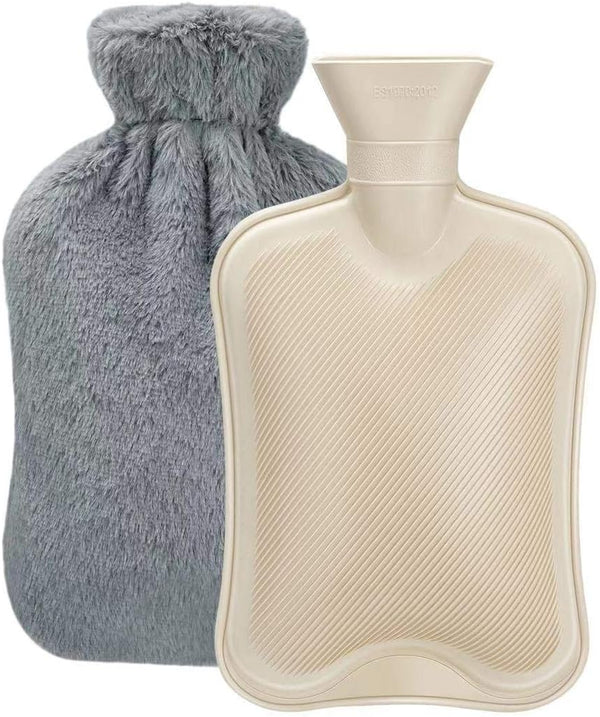 Fythao Hot Water Bottle Rubber with Soft Cover (2 Liter) for Cramps, Neck, Shoulders Pain Relief