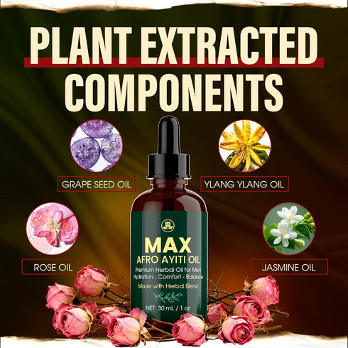 Qiyvipo Male(1) Max+ Afro Ayiti Oil, Natural Herbal Massage Oil