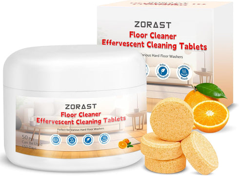 ZORAST Floor Cleaning Solution, 50 PCS Vacuum Mop Cleaning Solution Tablet Refil, Sweet