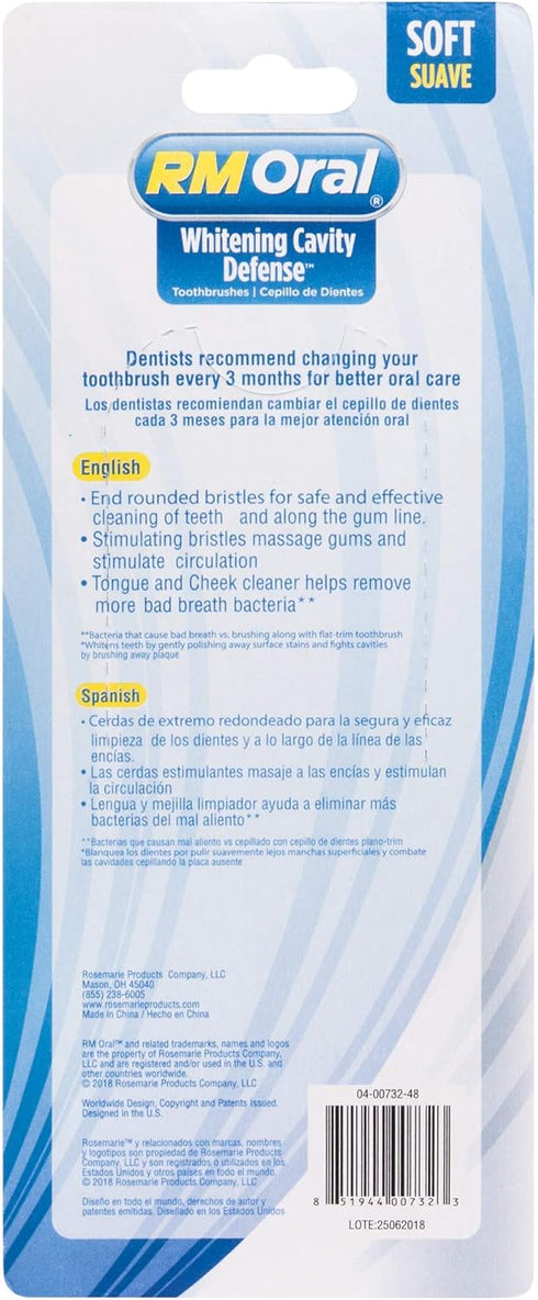 Whitening Cavity Defense Soft Toothbrushes - 4 Count Twin Pack