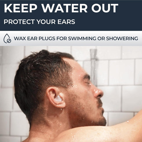 Peace&Quiet PQ Wax Ear Plugs - 15 Soft Silicone Gel Wax Earplugs for Sleeping, Swimming, 32 Db Noise Cancelling