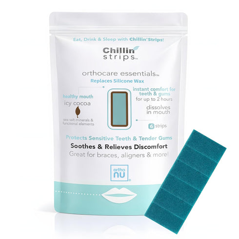 ORTHO NU Chillin Strips, Therapeautic, Moldable and Dissolvable Strips, Replaces Orthodontic Wax for Braces,
