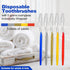 20pcs Disposable Toothbrushes with Toothpaste - 5 Colors