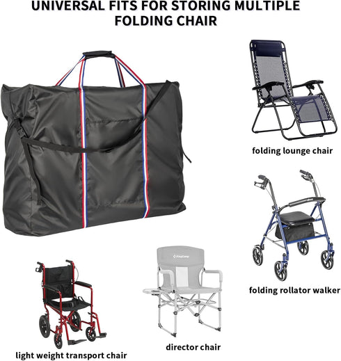 Waterproof Rollator Travel Bag for Folding Walker, Compact Wheelchair Transport Chair Portable Carry Case Cover for Car