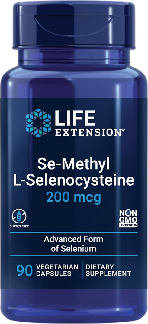 Life Extension Se-Methyl L-Selenocysteine 200mcg | 90 Capsules | Non-GMO, Gluten-Free, Vegetarian Supplement