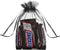 HongyiTime 100PCS Premium Sheer Organza Bags, Black Wedding Favor Bags with Drawstring, 4x6 inches for Jewelry Gifts