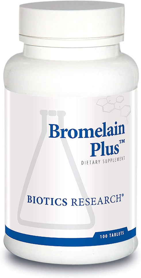 Biotics Research Bromelain Plus, Lactose Free, Dairy Free Digestive Support, 100 Tablets for Muscle Relaxation