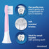 Kids Mini Toothbrush Heads Compatible with Philips Sonicare, Replacement Heads for Ages 3 to 6, Pink - HX6038-8 Pack