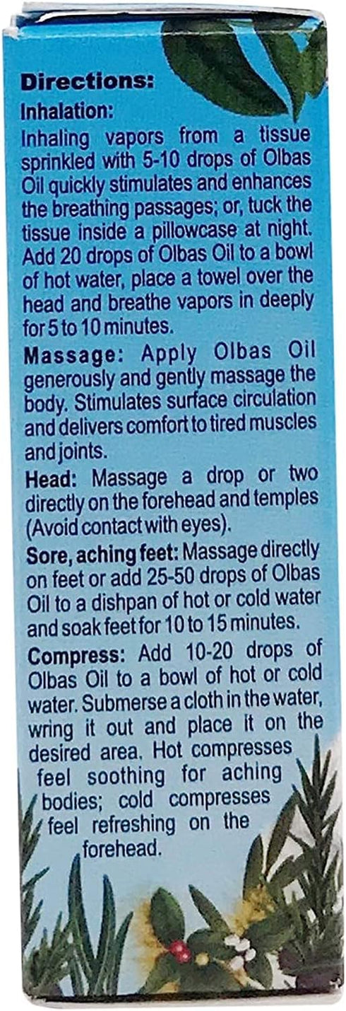Olbas 0.32 Pack 1 Therapeutic, Aromatherapy Inhalant and Massage Oil, fl Ounces. of Bottle