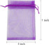 50pc 5x7 inches Mixed Color Gift Wrap Bags, Organza Sheer Fabric Drawstring Pouches for Baby Shower Favor