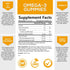 Omega 3 Fish Oil Gummies, Heart Healthy Omega 3 Gummy Supplement with High Absorption DHA & EPA, Extra Strength Joint & Brain Support, Omega 3 Fish Oil Nature's Vitamin, Orange Flavor - 120 Gummies