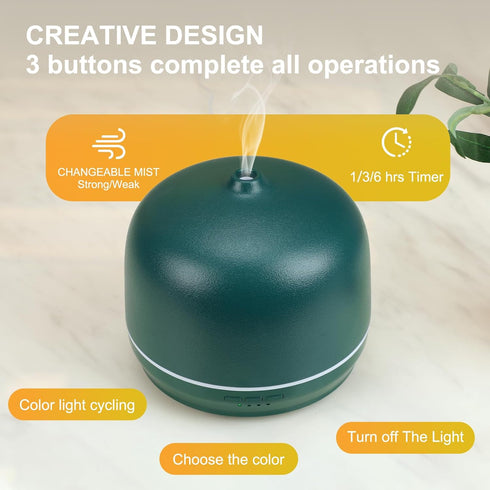 NaNaRocCi 500ml Ceramic Essential Oil Diffusers for Home Large Room, Aromatherapy Scent Air Diffuser Bedroom Ultrasonic