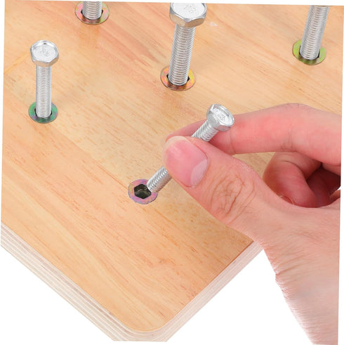 Toyvian Finger Rehabilitation Training Pegboard: Wooden Hand Therapy Board Game Pegboard for Finger Strengthening