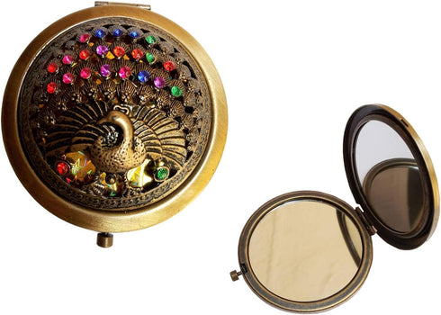 Purpledip Vanity Mirror 'Vintage Beauty' Makeup Accessory, Royal Design (12018)