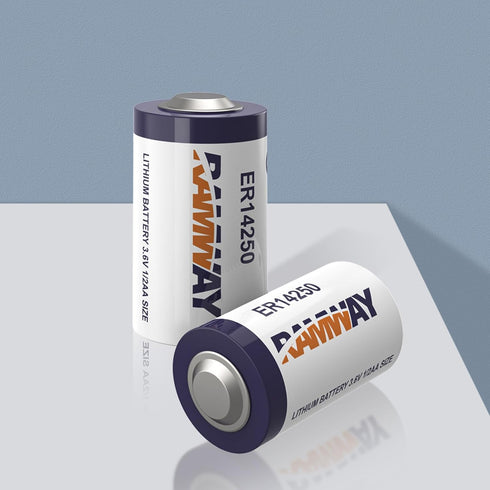 RAMWAY 1/2 AA Size 14250 Lithium Battery, 1200mAh 3.6V High Capacity for Dog Collar, Home Security