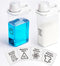 Laundry Detergent Dispenser, 2 Pack, 78 oz with 4 Removable Labels, BPA Free & PET Plastic Clear