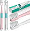Sonic Electric Toothbrush (2-Pack, White and Pink) - Waterproof Portable Mini Design for Daily Oral Care, Travel