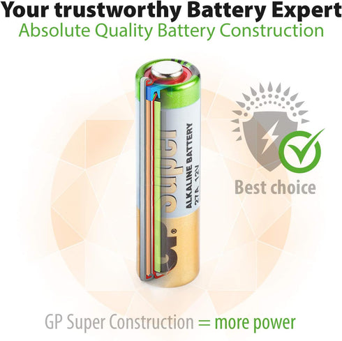 GP 27A (MN27) High Voltage Battery, Card of 5 Pieces