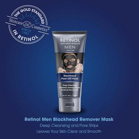 Retinol Men Blackhead Peel-Off Mask - Mask instantly unclogs pores and reduces excess oil to reveal fresh, smooth and healthy skin