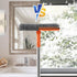 Professional 2 in 1 Window Squeegee with 68" Long Stainless Steel Handle, Microfiber Cloth for High Window Cleaning