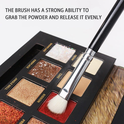 Highlighter Brush Fan Brush - Face Highlighting, Buffing, Blending Tool for Powder Cream and Blusher
