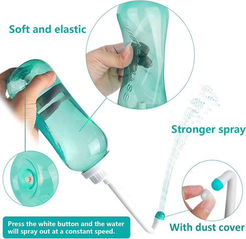 LIVE4COOL 16.9oz/500ml 2 Peri Bottle for Postpartum Travel Bidet Perineal Care for Mom and Baby Clean,Portable Squeeze
