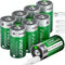 Palogreen Rechargeable C Batteries 8 Pack,6000mWh High Capacity 1.5V C Batteries with 4
