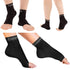 Copper Compression Foot Sleeves - Plantar Fasciitis, Achilles, Ankle Support Brace Socks, 1 Pair Black - S/M