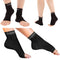 Copper Compression Foot Sleeves - Ankle Support Brace Socks for Plantar Fasciitis, 1 Pair Black - L