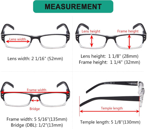 Eyekepper Reading Glasses - 4 Pack with Reading Sunglasses for Men and Women, Two-Tone Reader Eyeglasses
