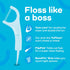 Plackers Twin-Line Dental Flossers, Cool Mint Flavor, 300 Count Dual Action Flossing System for Easy Storage