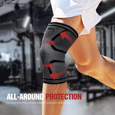MitButy 2-Pack 1416") Compression Knee Brace for Women & Men, Knee Sleeve for Running, Basketball & Hiking, Compression