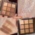 Neutral Nude Brown Eye Shadow Palette, Rose Gold Dark Brown Bronze Naked Cream Eyeshadow, Highly Pigmented Natural