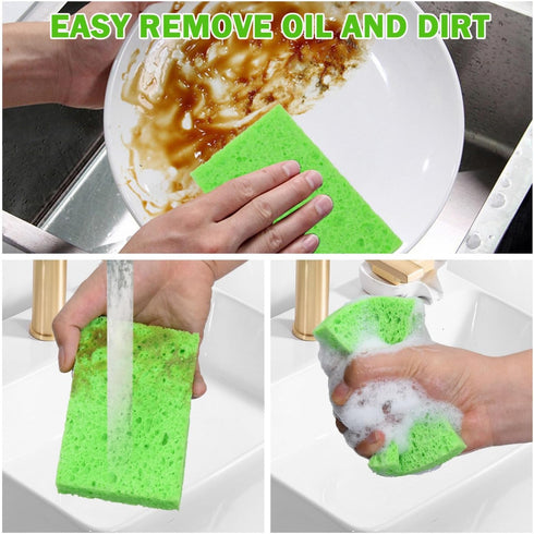 YoleShy 10 Pack Sponge Kitchen Natural Cellulose Sponges Compressed Sponges for Cleaning Reusable Dish Sponge Kitchen
