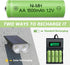 Rechargeable AA NIMH Battery, 1.2V 1500mAh High Capacity, 8 Pack Pre-Charged for Solar Light Replacement
