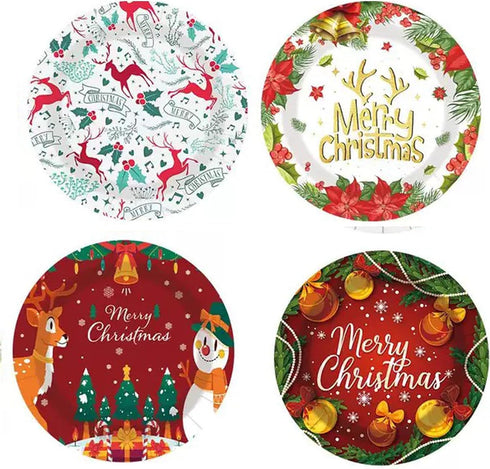 LNwnmyyg 40 Pack 9 oz 40 cups,40 Christmas Disposable Cups Christmas Paper Cups Party Supplies Drinking Paper Cups