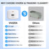 Ultrasonic Retainer Cleaner, Portable 30W/45kHz Sonic Dental Cleaning Pod for Aligners, Braces, Jewelry, and Dentures
