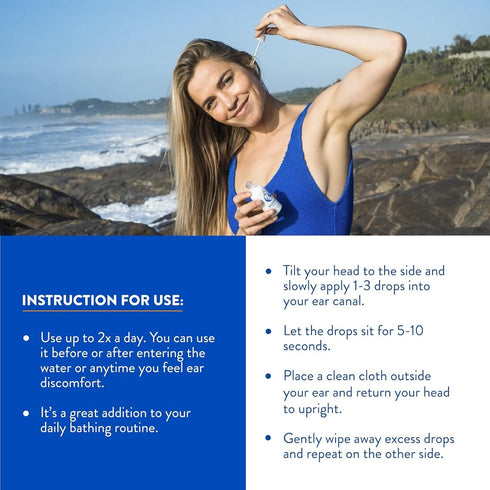 Fast-Acting Ear Drops - Preferred by Professional Athletes for Ear Discomfort, Infections, Swimmer’s Ear, Clogged Ears