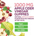 Vegan Apple Cider Vinegar Gummies | Max Strength 1000mg | Gelatin-Free, Vegan, Non-GMO, with Beet Root & B12