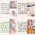 Nail Stickers for Women and Little Girls, 12 Sheets 3D Self-Adhesive DIY Nail Art Decoration Set