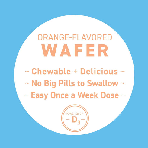 Replesta NX 14,000 IU Vitamin D3 Cholecalciferol, Once-Weekly Chewable Wafer, 8 Tablets