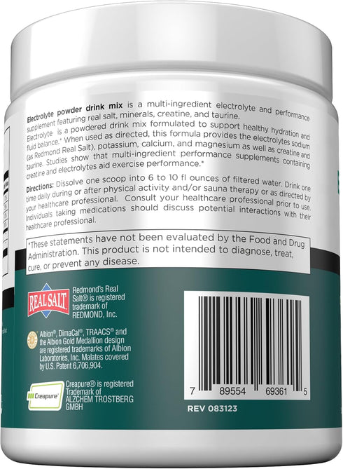 MYOXCIENCE Electrolyte Stix, Creatine Electrolyte Powder, Unflavored Jar, 45 ct for Recovery & Muscle Development