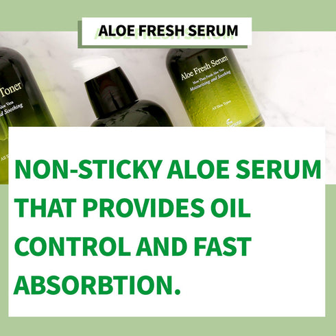 THE SKIN HOUSE Aloe Fresh Serum 1.7 fl.oz - Soothing & Moisturizing Facial Serum with Aloe Vera & Collagen