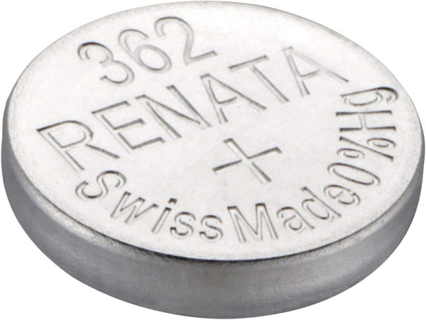 4 Renata 362 Button Cell Watch Batteries, 0% Hg Mercury Free