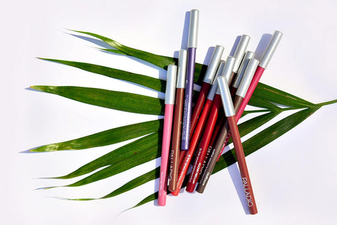 Palladio Lip Liner Pencil, Wooden, Aubergine, Firm yet Smooth, Hydrating, Long Lasting