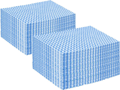 Blue Disposable Kitchen Cleaning Towel, Heavy Duty Cleaning Rags, Disposable Dish Cloths, 100 Count/Pack