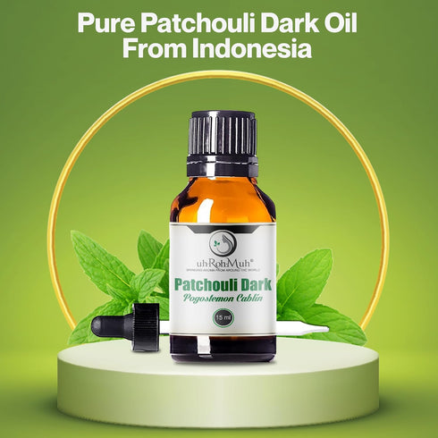 Premium 15 ml Dark Patchouli Essential Oil | Home Essentials, Intense Sweet Aroma Aromatherapy Bliss | Essential Oils for Diffusers Aromatherapy | Sustainably Sourced from Indonesia