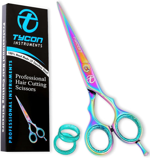 Tycon Professional Hair Cutting Scissors, 6.5" Japanese Stainless Steel Barber Scissors for Smooth Cutting
