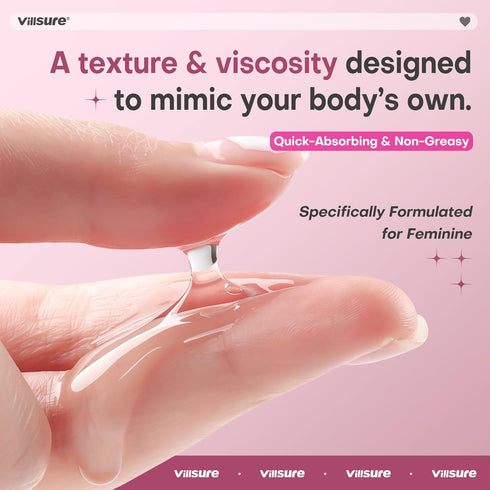 Villsure Hyaluronic Acid Vaginal Moisturizer for Women pH Balance Support Vaginal Care Gel Helps Relieve Dryness
