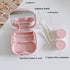 Contact Lens Case with Cleaner Washer, Portable Contact Lens Travel Kit with Mirror Remover Tool Tweezers Solution Bottle Mini Container Holder Storage Box for Outdoor Daily
